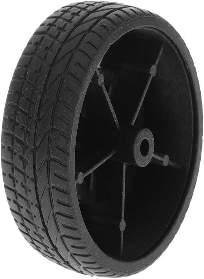 4 قطع إطارات سوداء، إطارات مطاطية محاكاة، قطع غيار سيارات التحكم عن بعد سهلة التركيب، صغيرة الحجم، سيارات وقطع غيار يتم التحكم فيها عن بعد أو عبر تطبيق (48 مم) - Image 4